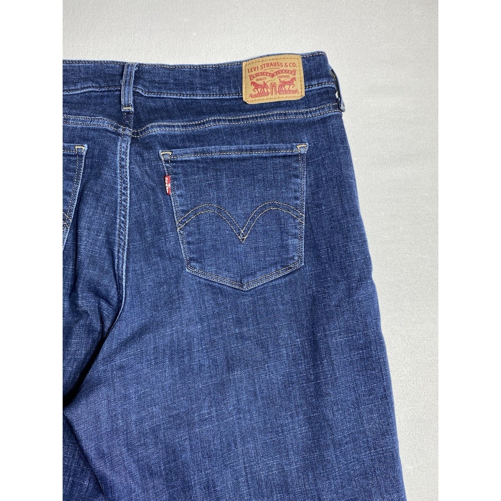 Levi's Classic Straight Jeans Women's 12S W31 L28 Medium Wash Stretch Denim - Picture 4 of 12